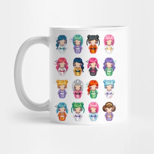 Geisha Girls Pixel Art Mug